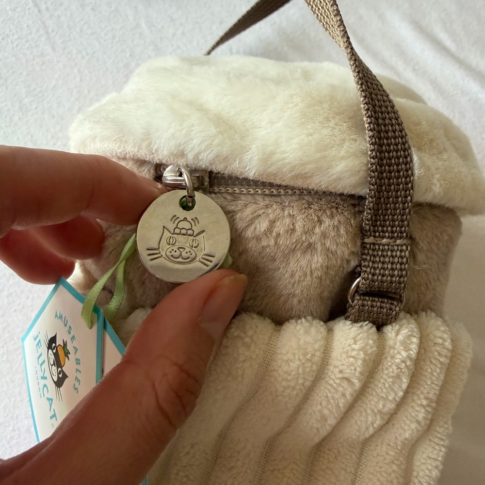 Jellycat Cream and Brown Coffee to go Cup Cross Body Bag - Picture 3 of 6